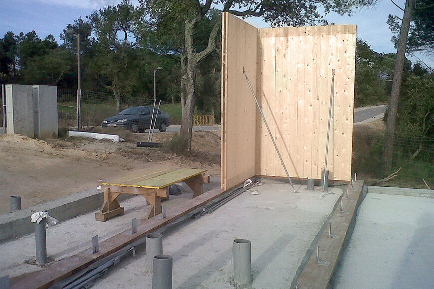 Construcció casa amb panell CLT
